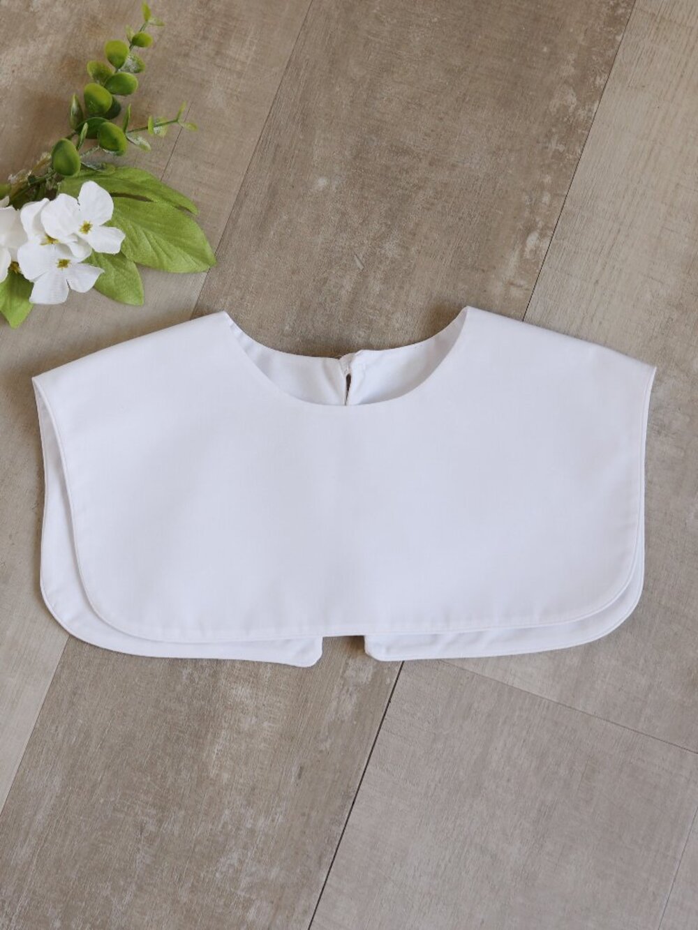 White Cotton Batiste Bib Square Monogram Embroidery Personalization Unisex NWT